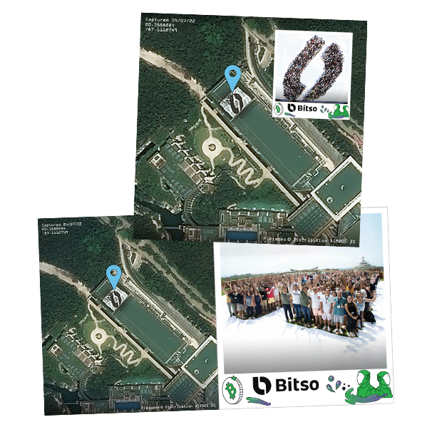 Bitso satellite image and drone imagery. An asset to help build brand awareness.